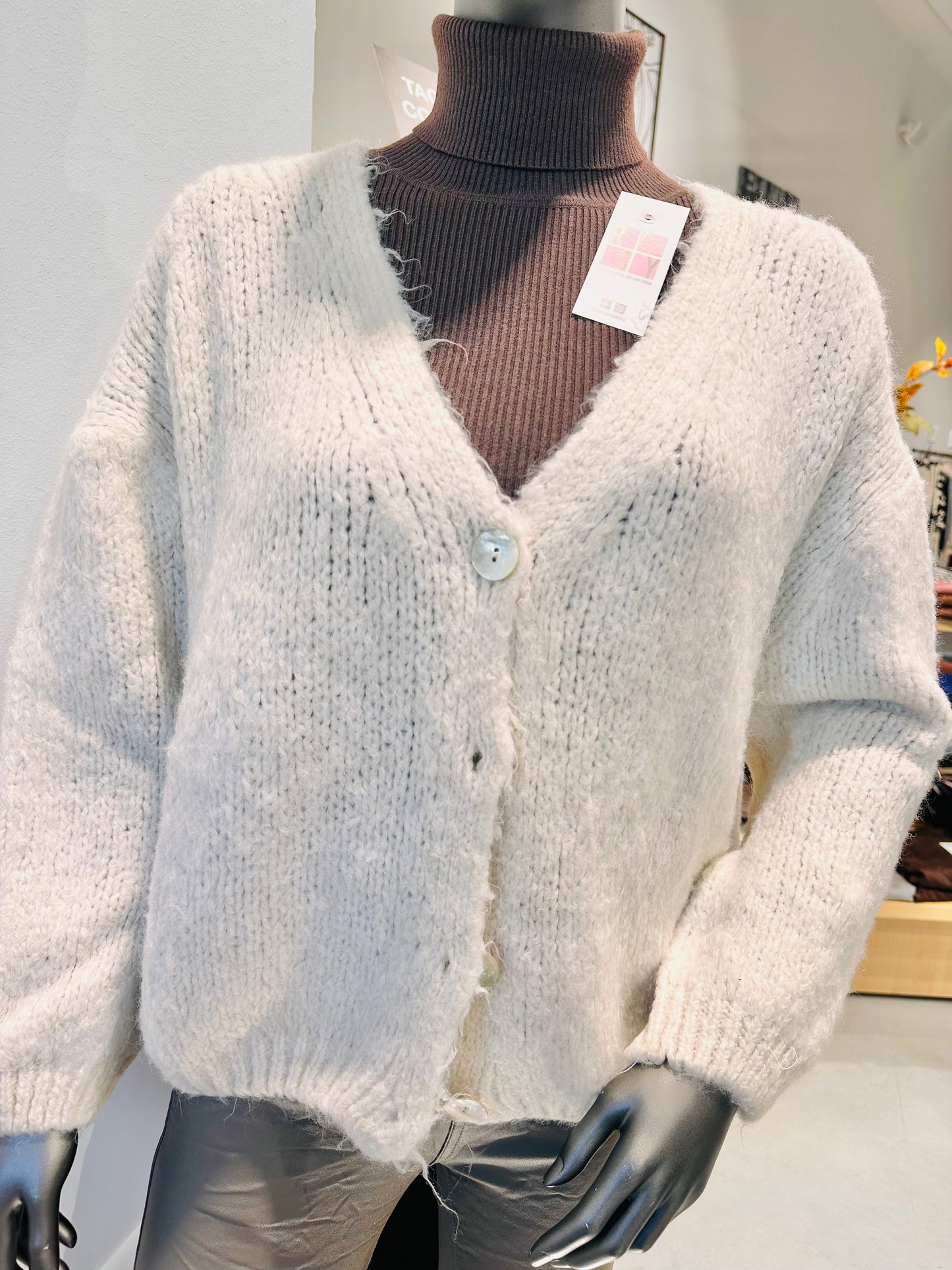 CARDIGAN OVERSIZE MISTO LANA