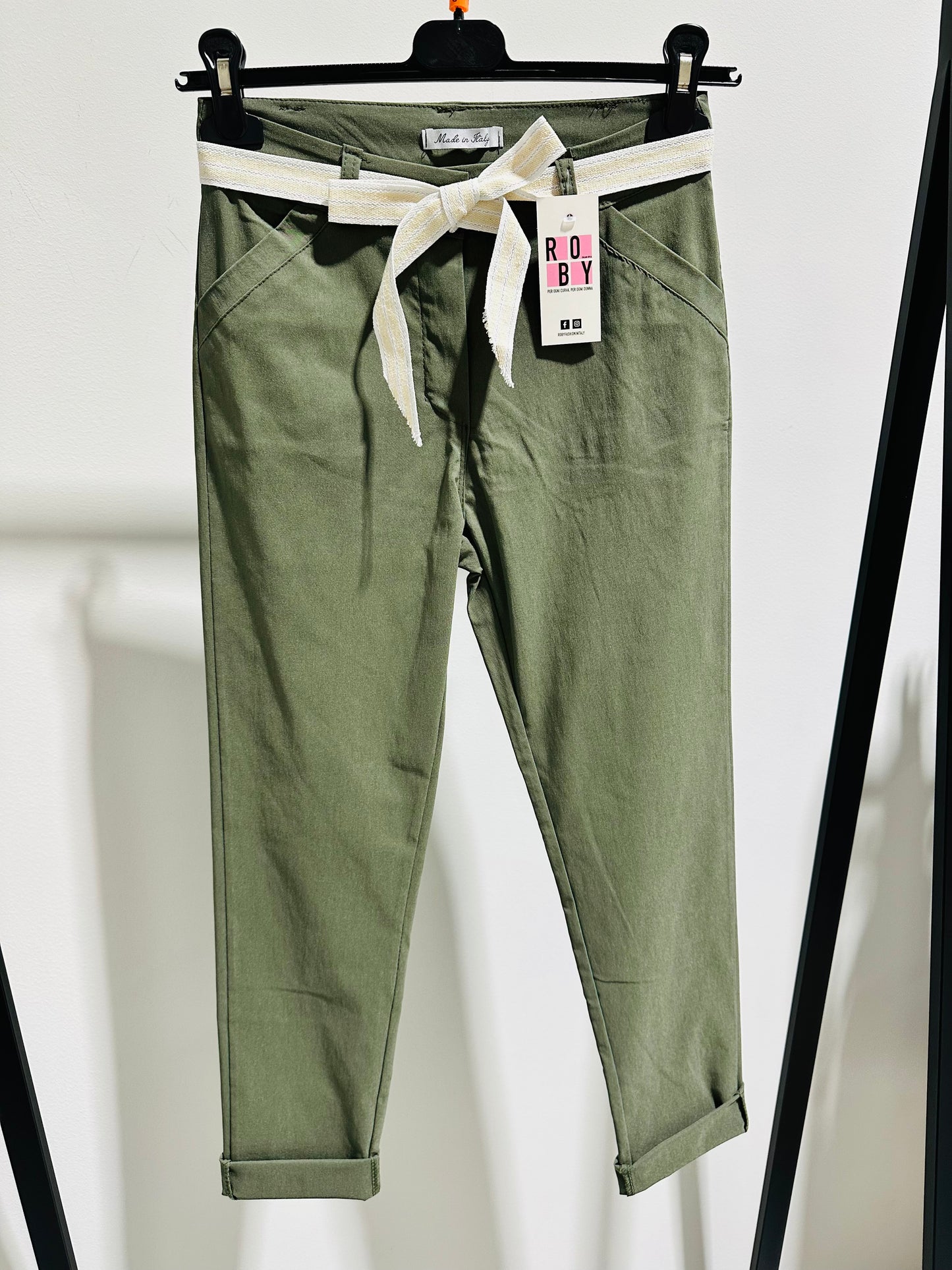 PANTALONI SKINNY VISCOSA ELASTICIZZATA