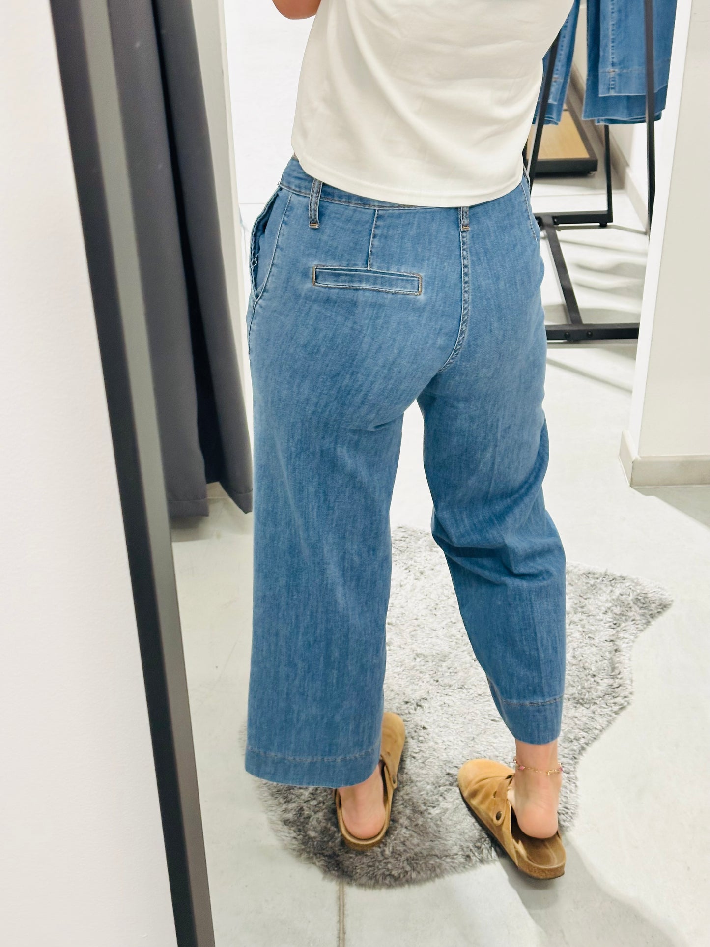 JEANS PALAZZO LEGGERI TASCHE FRANCESI CHIARA