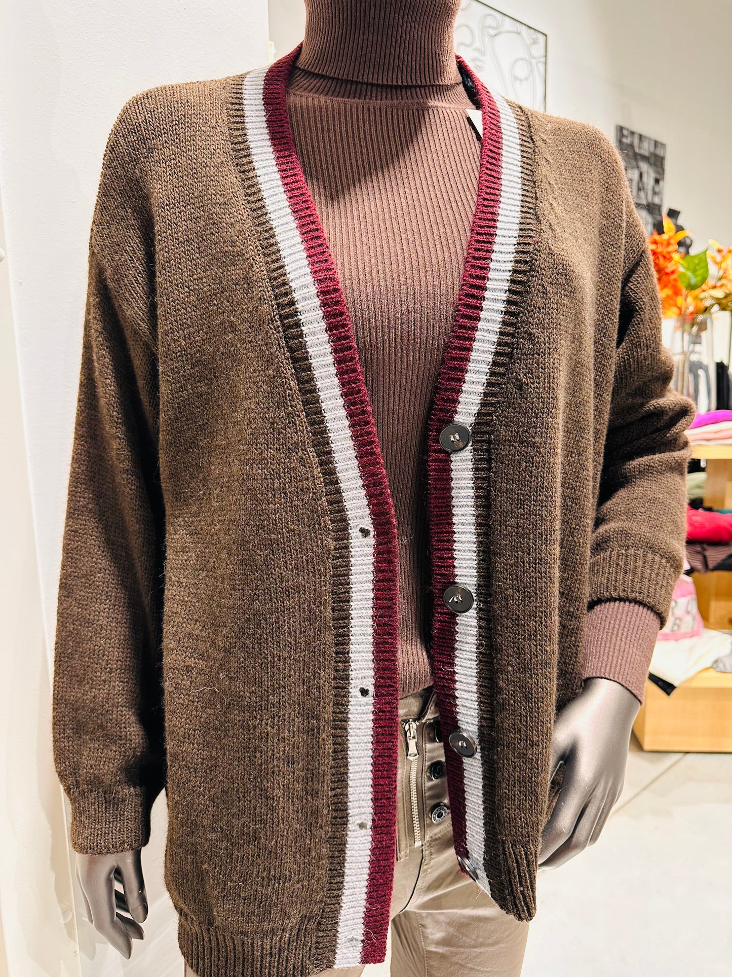 CARDIGAN AMERICA MISTO LANA