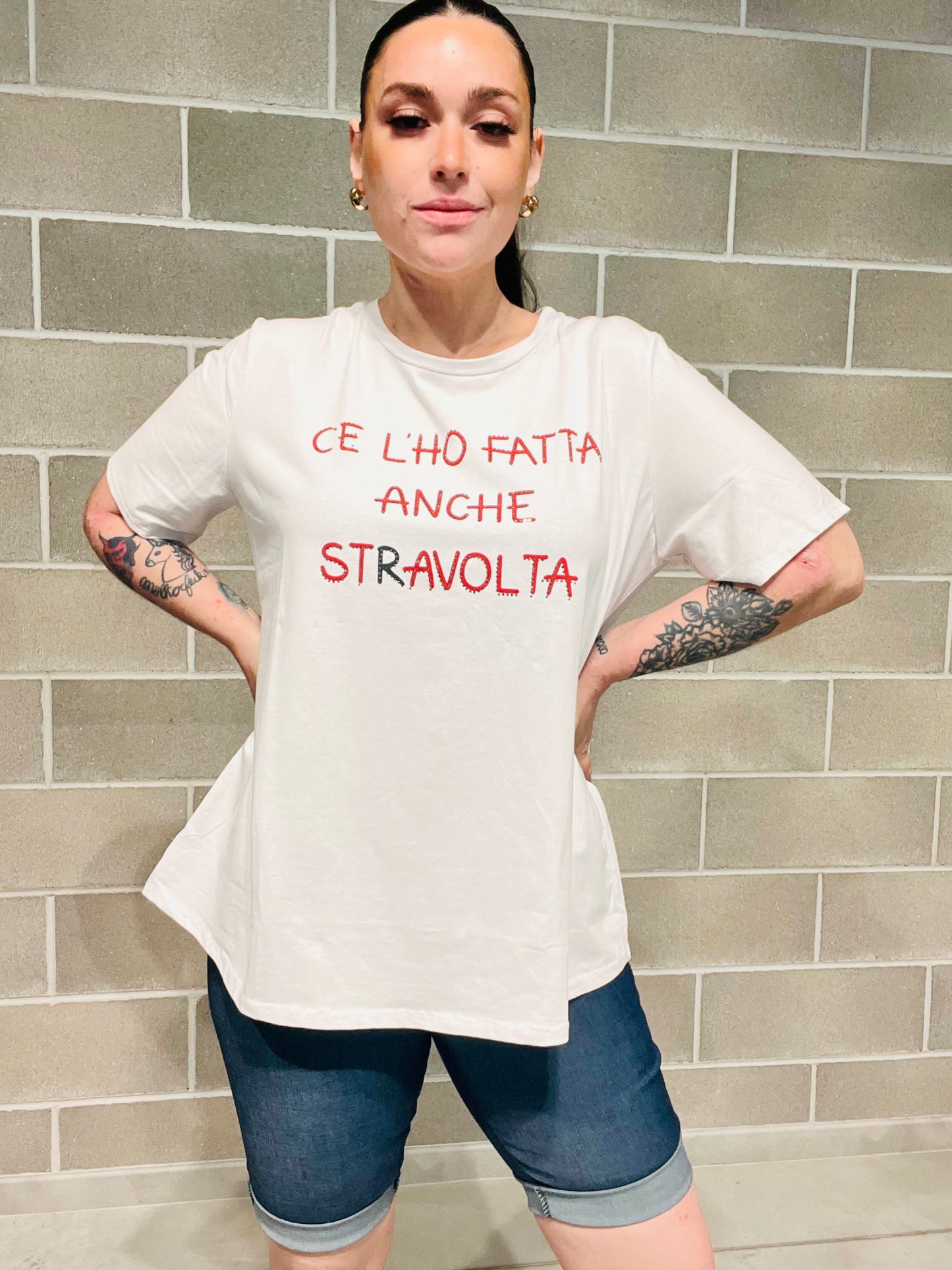 T-SHIRT SCRITTA CURVY