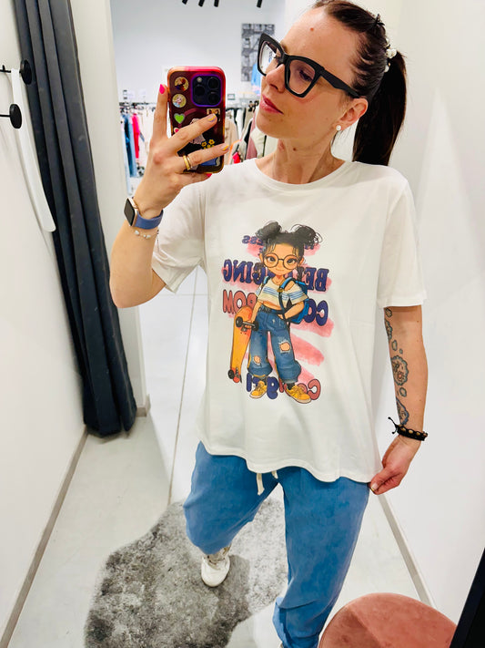 T-SHIRT RAGAZZA SKATEBOARD “Civico1”
