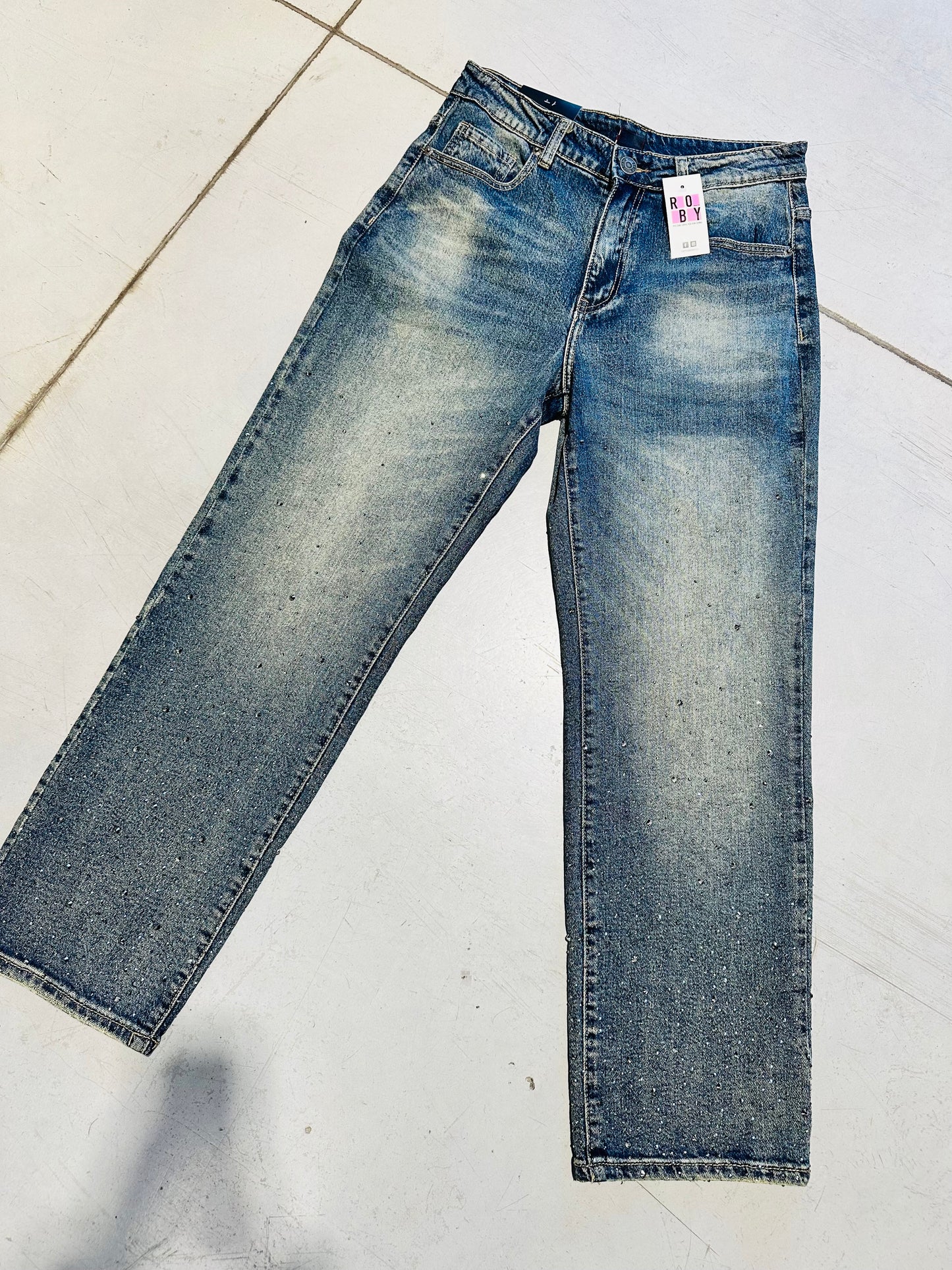 JEANS PALAZZO BRILLANTINI “CLOUD”