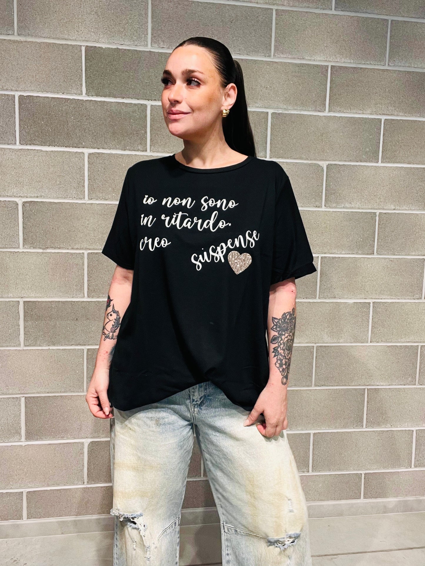 T-SHIRT SCRITTA CURVY