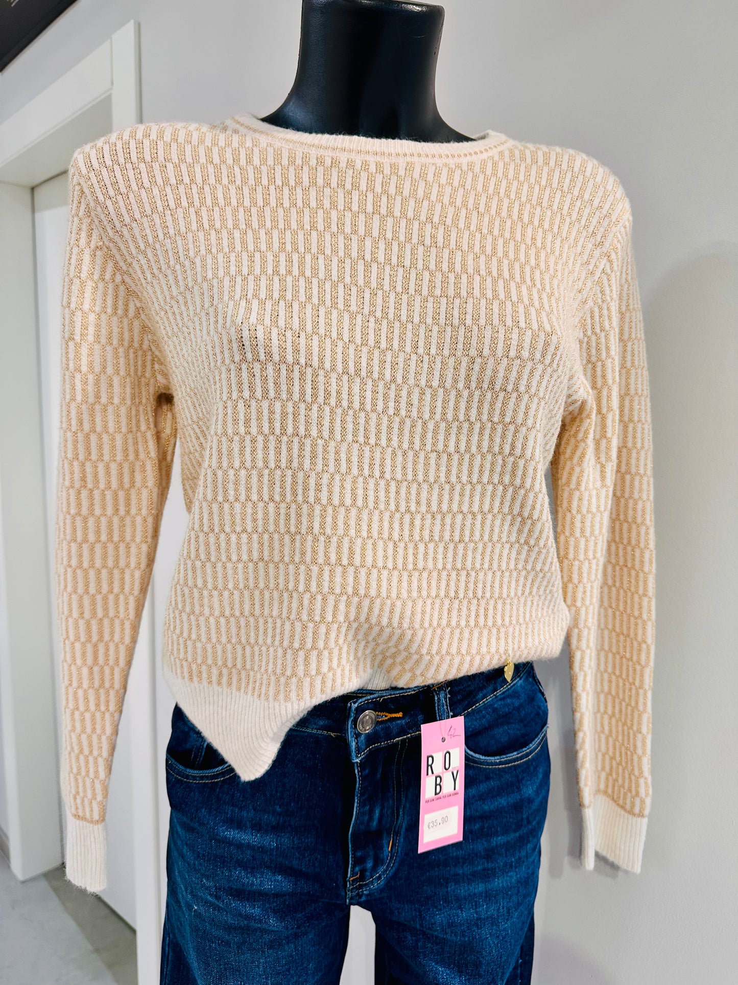 MAGLIONE LAMINATO MISTO LANA