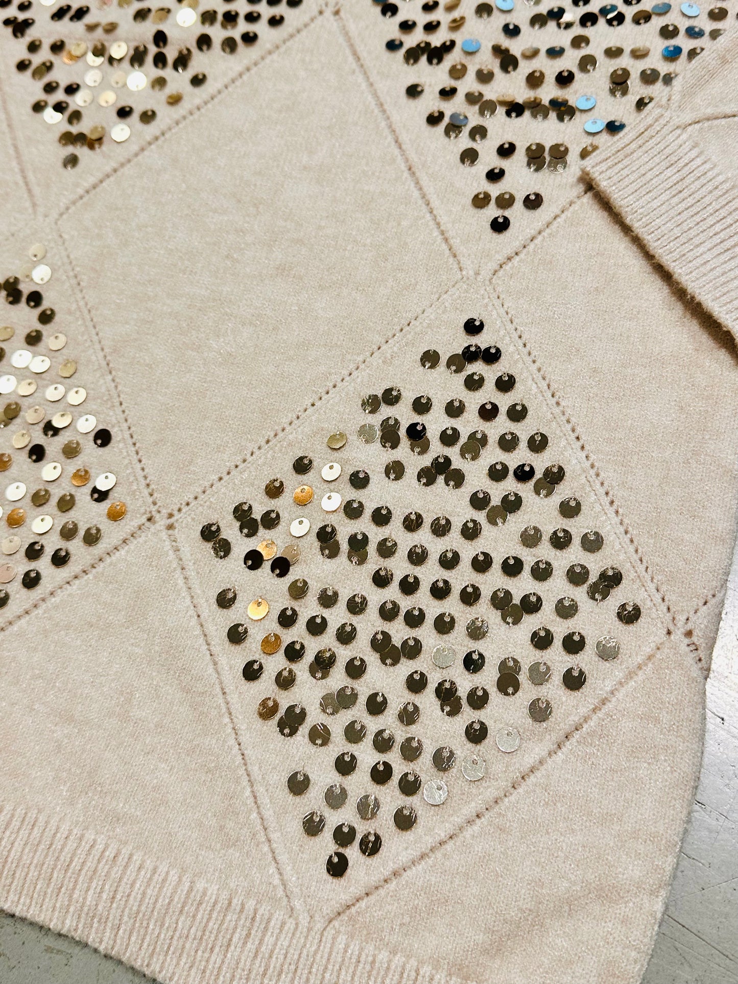 MAGLIONE ROMBI PAILLETTES