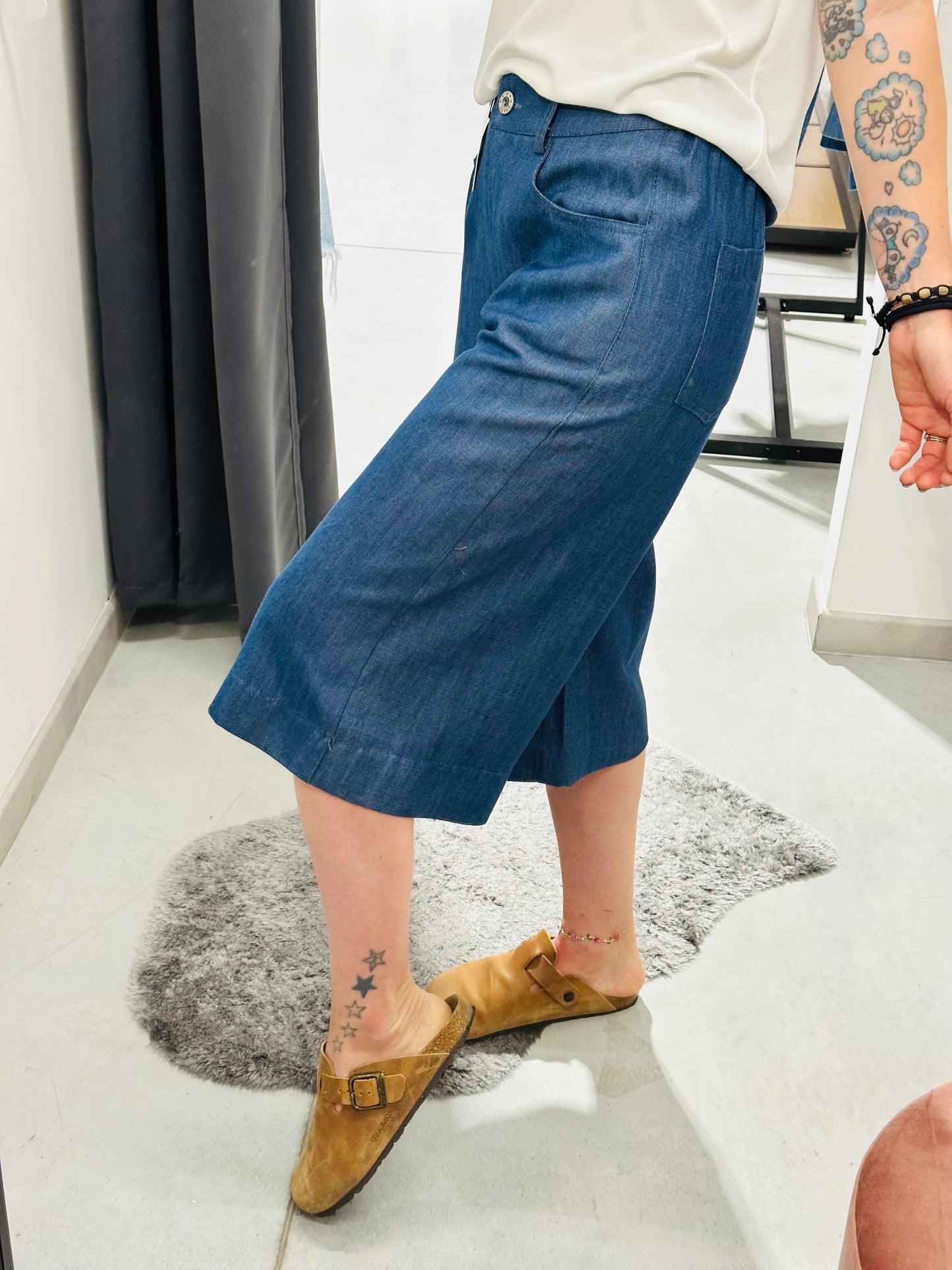 BERMUDA JEANS FLUIDO TENCEL