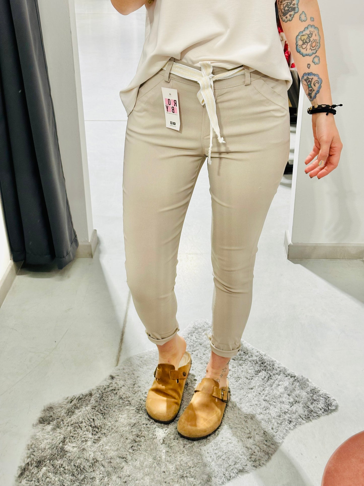 PANTALONI SKINNY VISCOSA ELASTICIZZATA