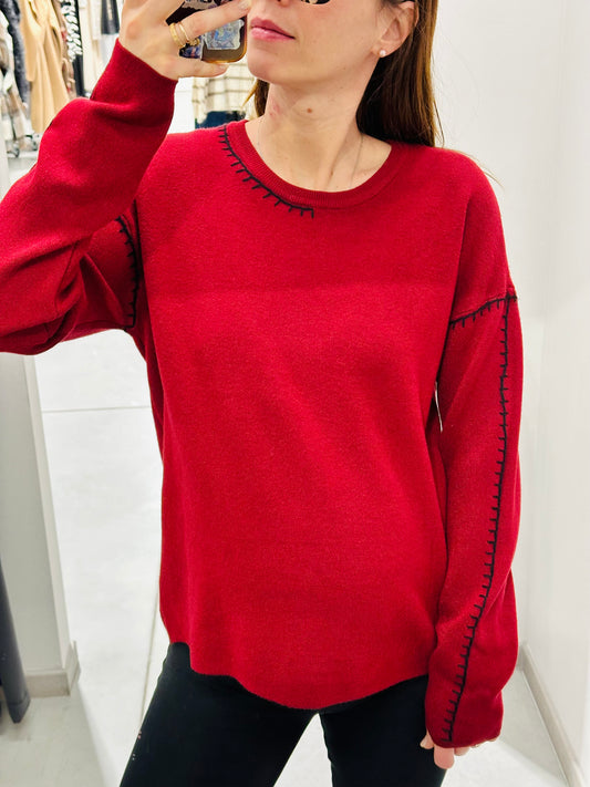 MAGLIONE CUCITURE RILIEVO