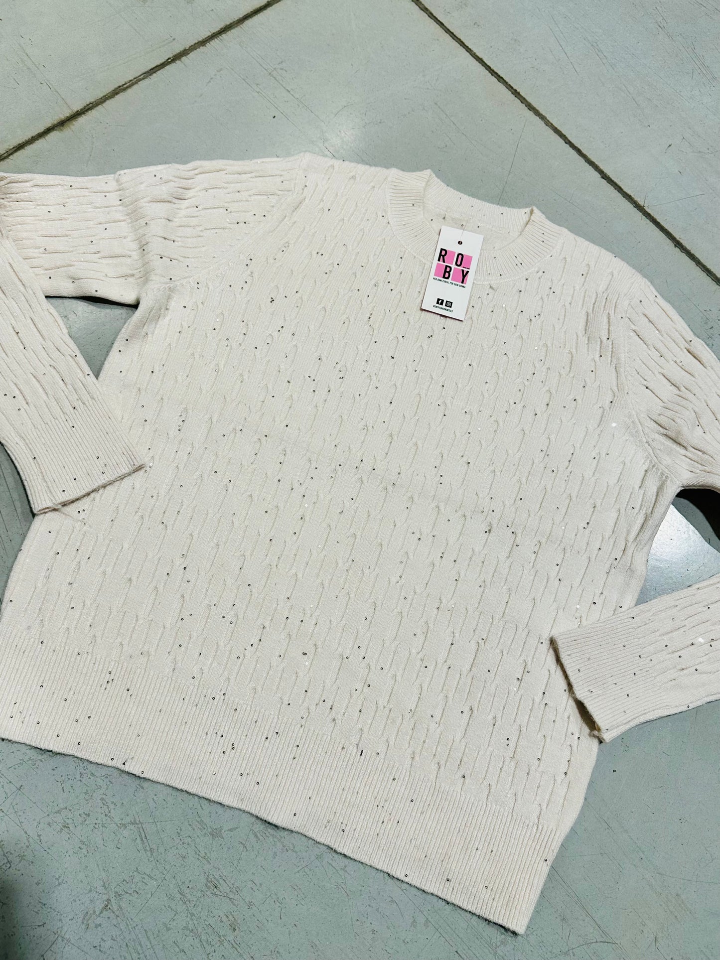 MAGLIONCINO TRECCINE PAILLETTES