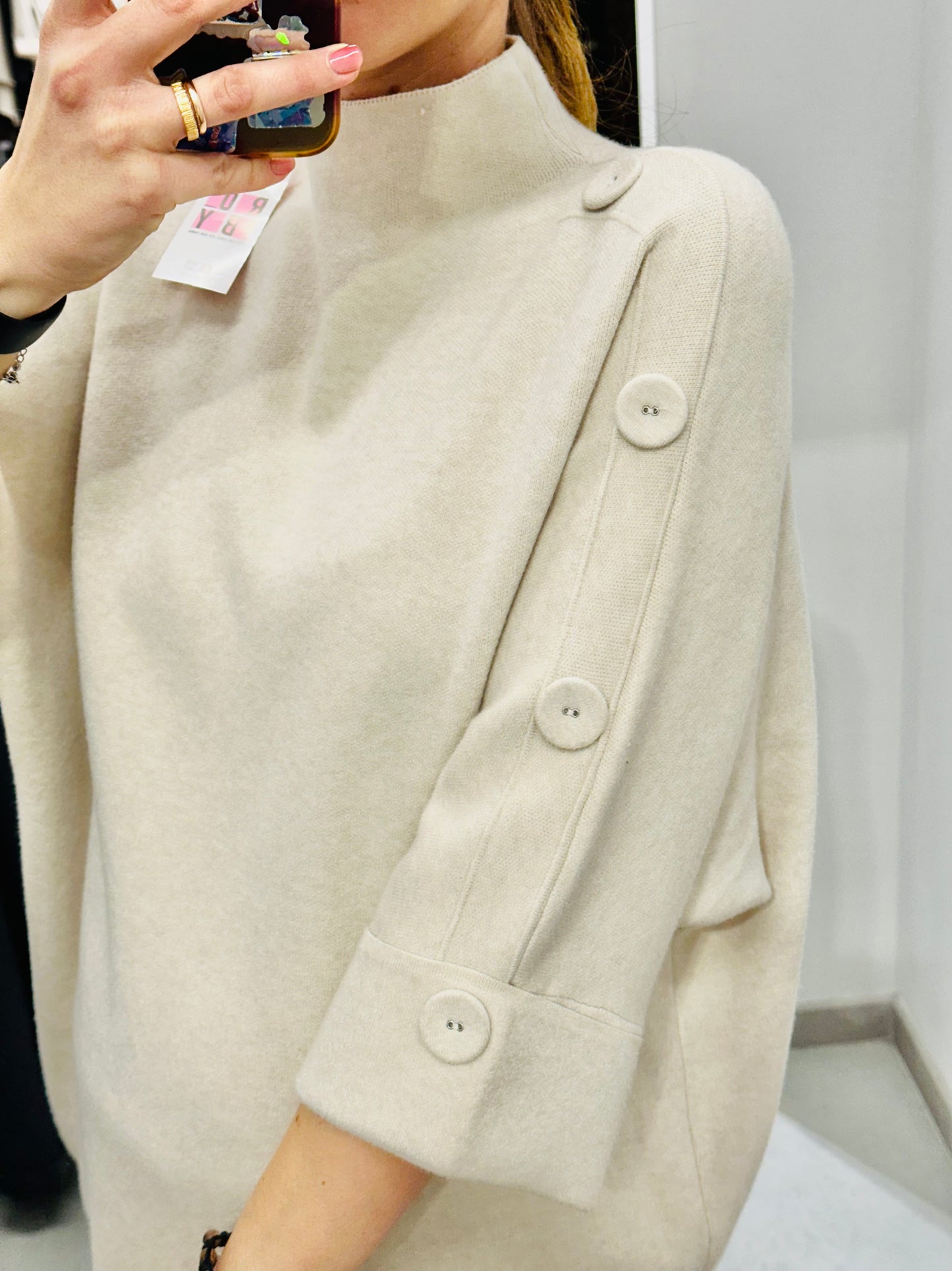 MAGLIONE LUPETTO MANICHE 3/4 CURVY