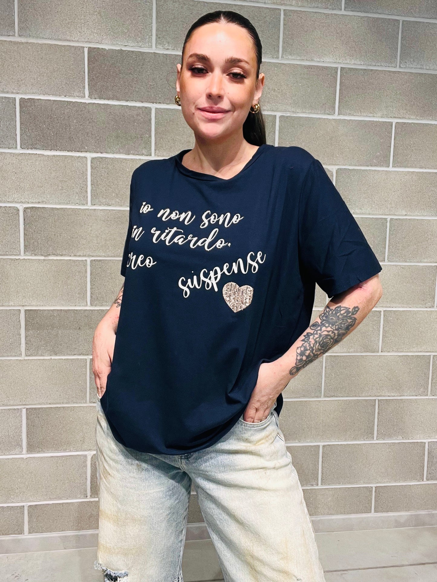 T-SHIRT SCRITTA CURVY