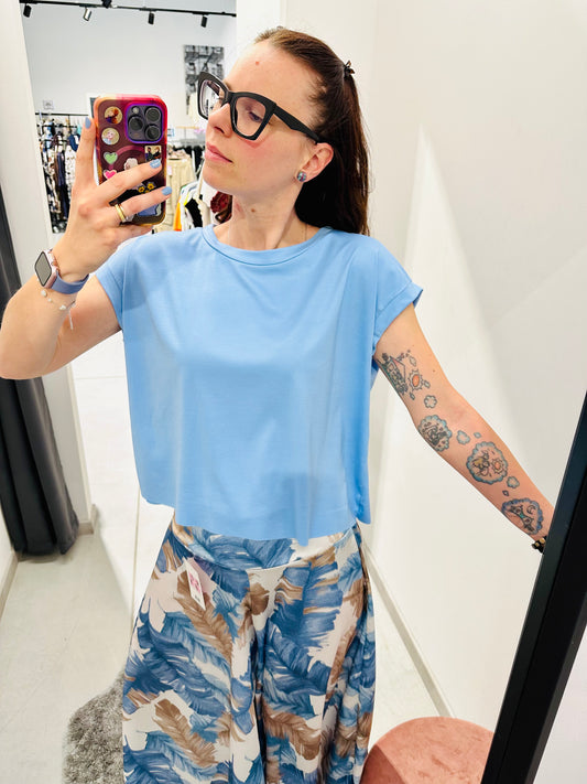 T-SHIRT CROP BASIC VISCOSA