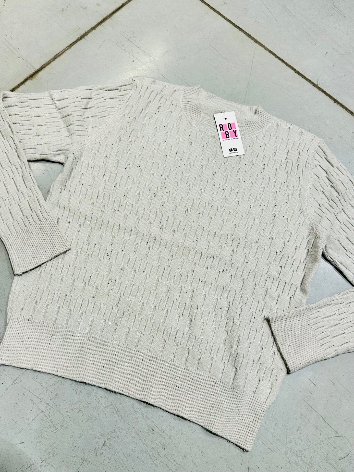 MAGLIONCINO TRECCINE PAILLETTES