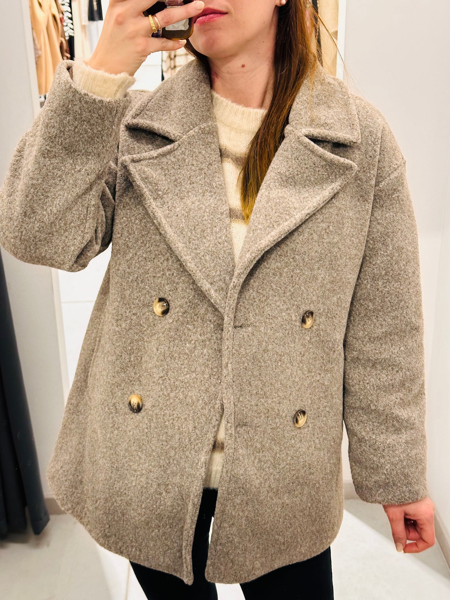 CAPPOTTO DOPPIOPETTO TINTA UNITA