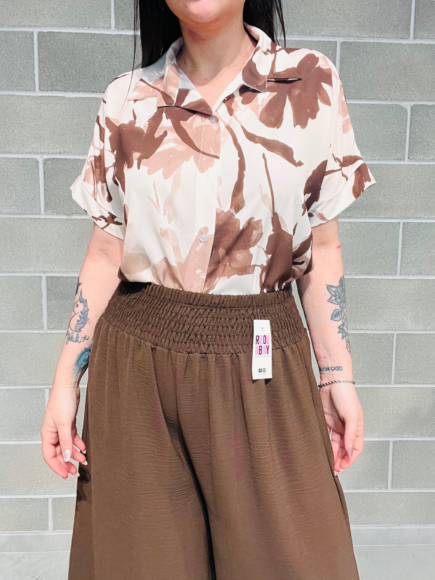 CAMICIA FOGLIE CURVY