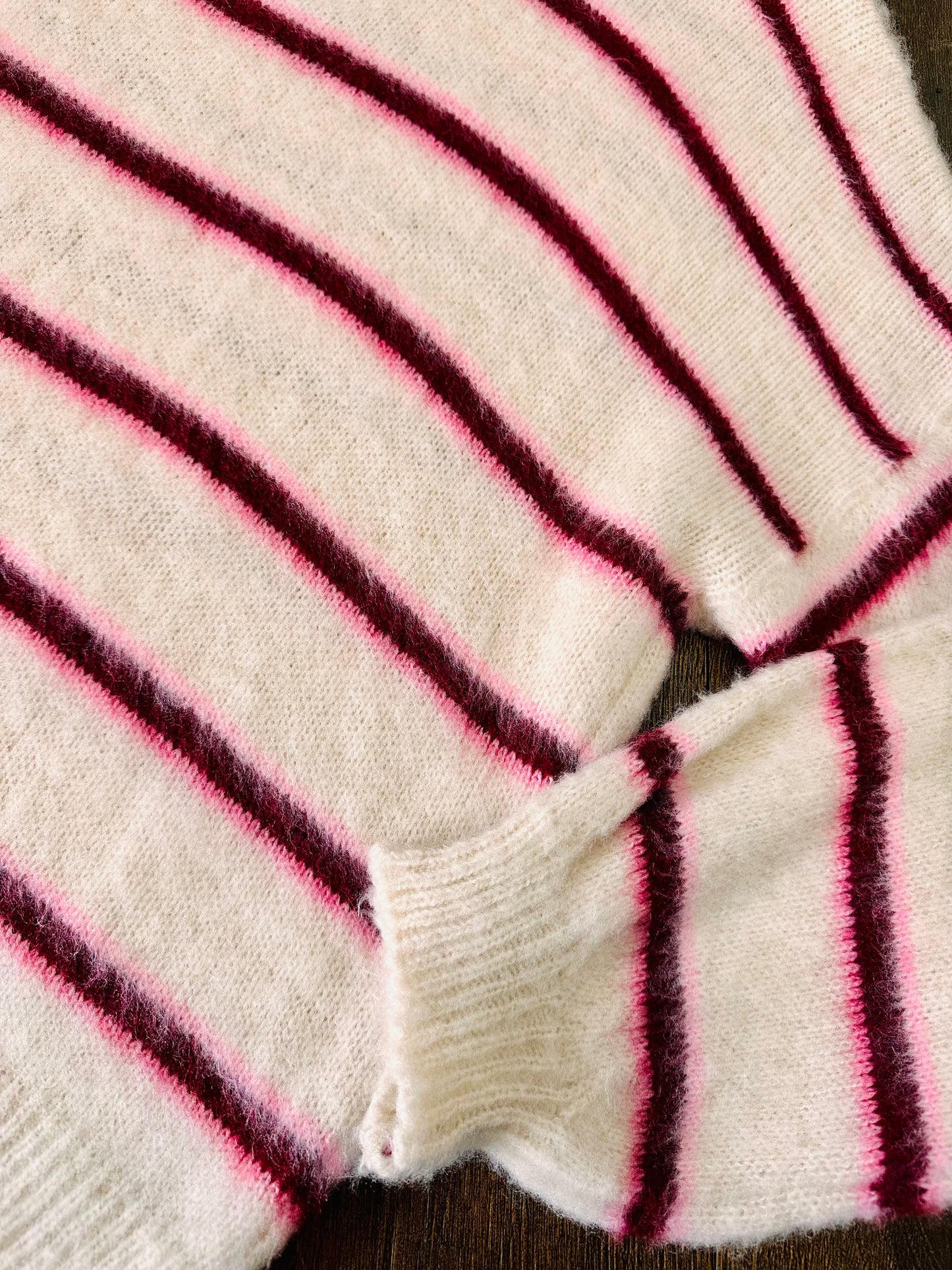 MAGLIONE OVERSIZE RIGHE MISTO LANA