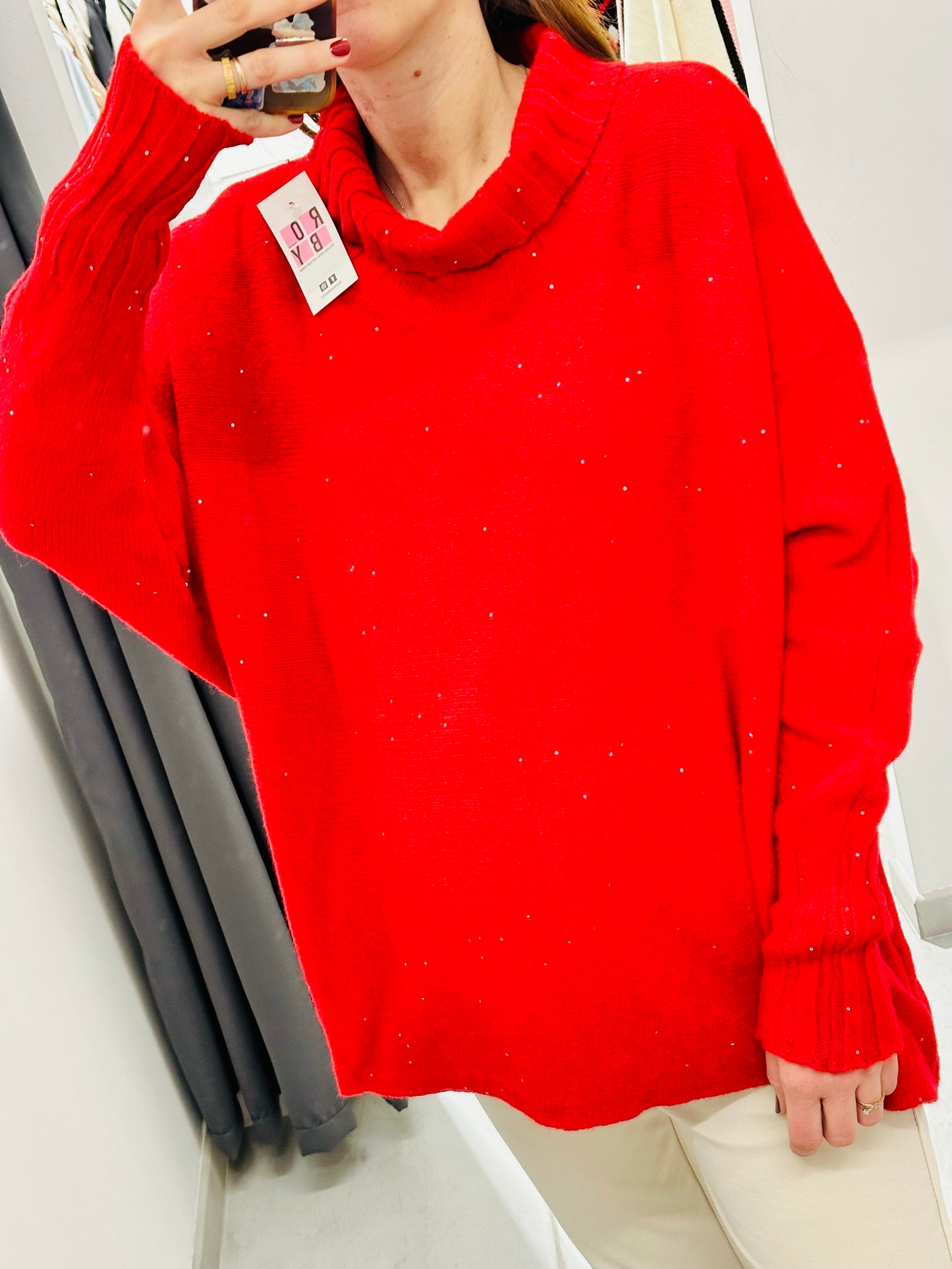 MAGLIONE OVERSIZE PAILLETTES CURVY