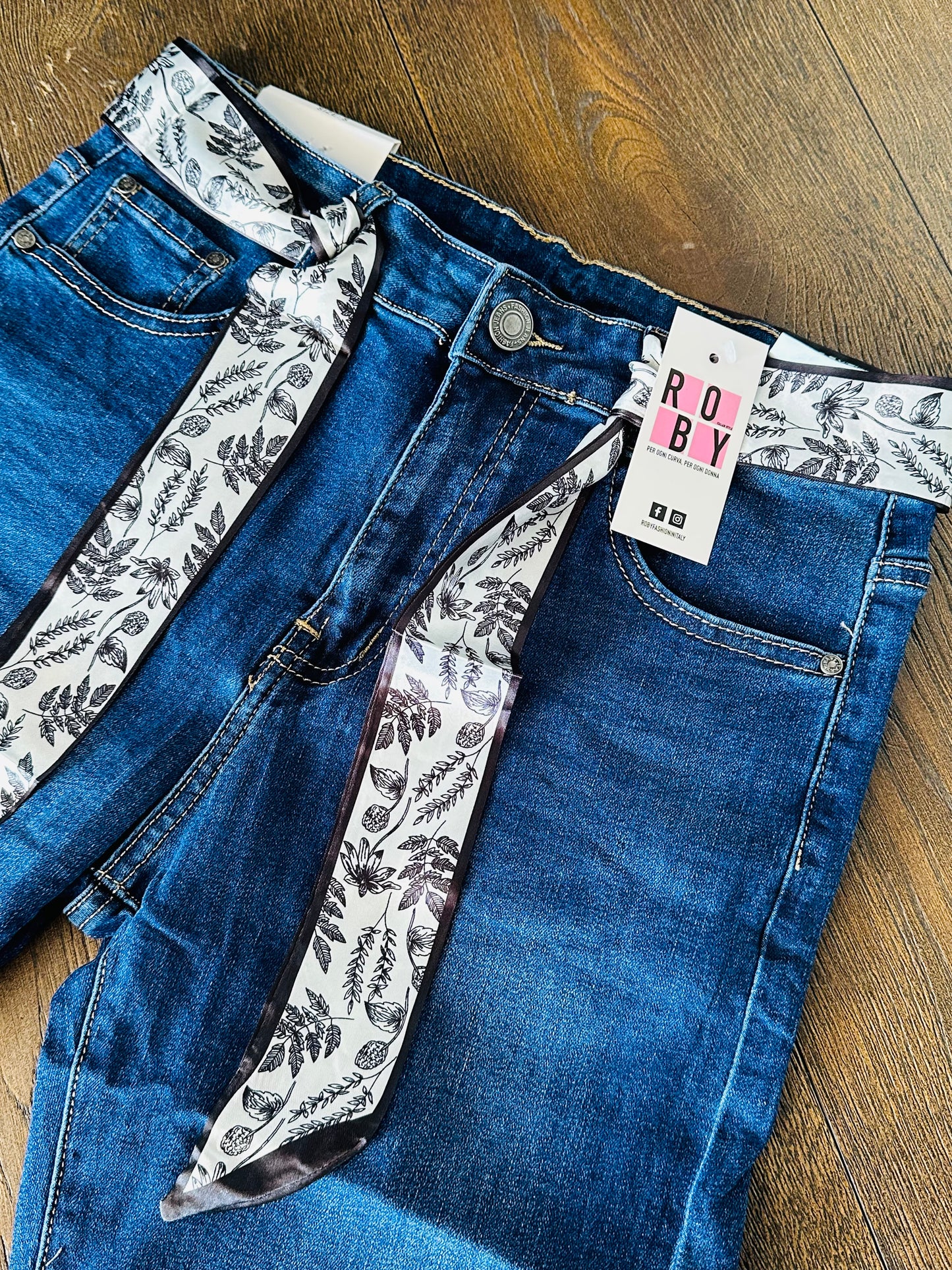 JEANS MOM FIT CINTURINA MISS NATALIE