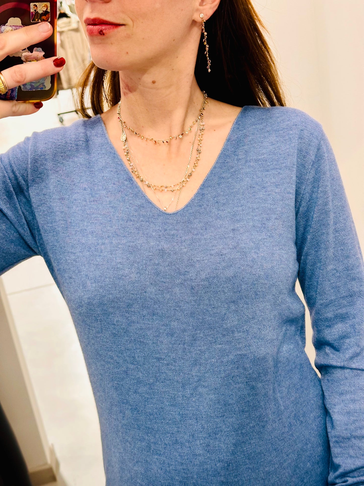 MAGLIETTA VISCOSA SCOLLO V