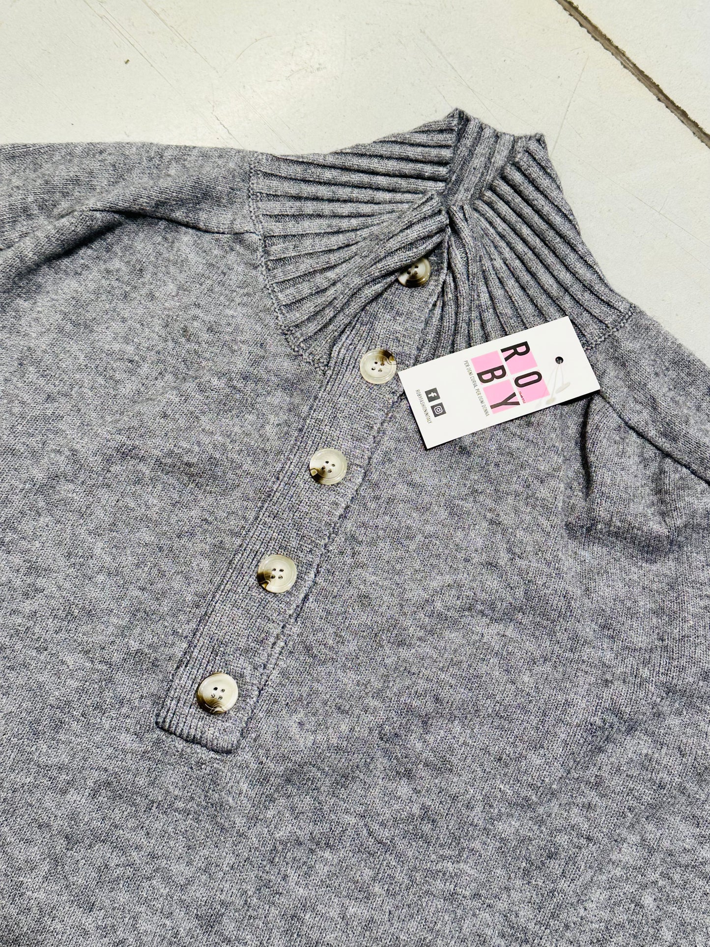 MAGLIONE LUPETTO BOTTONI CURVY