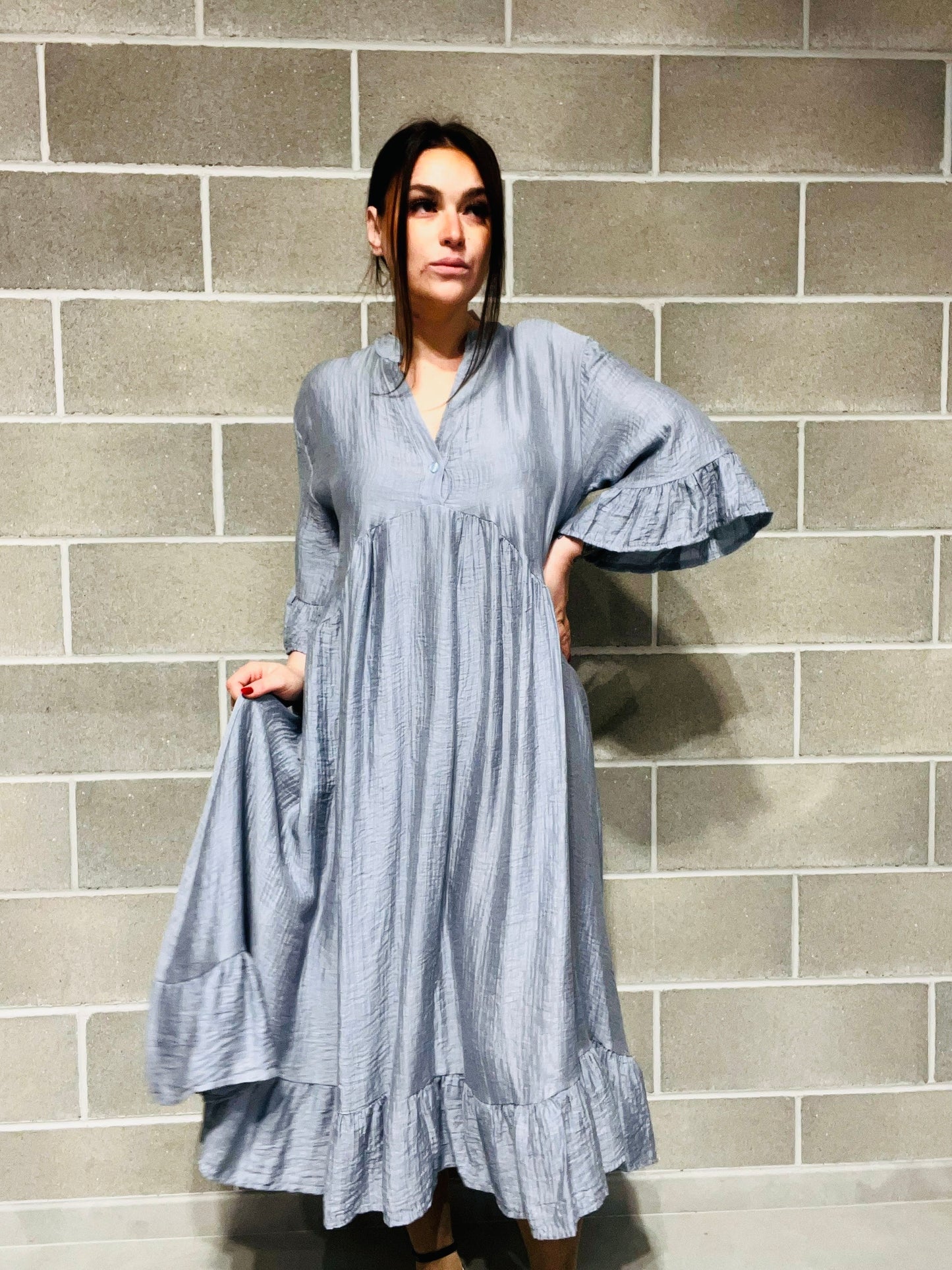 ABITO OVERSIZE VOLANT CURVY