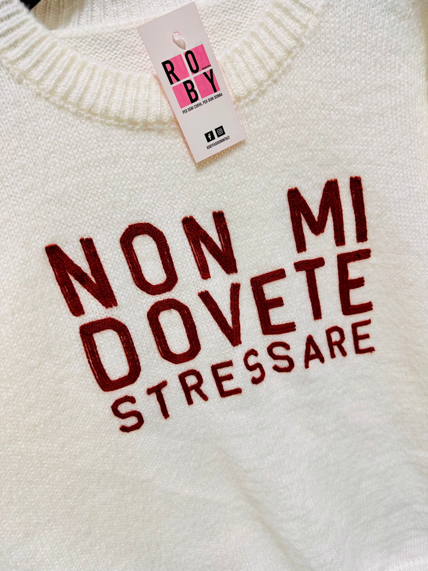 MAGLIONE “NON MI DOVETE STRESSARE”