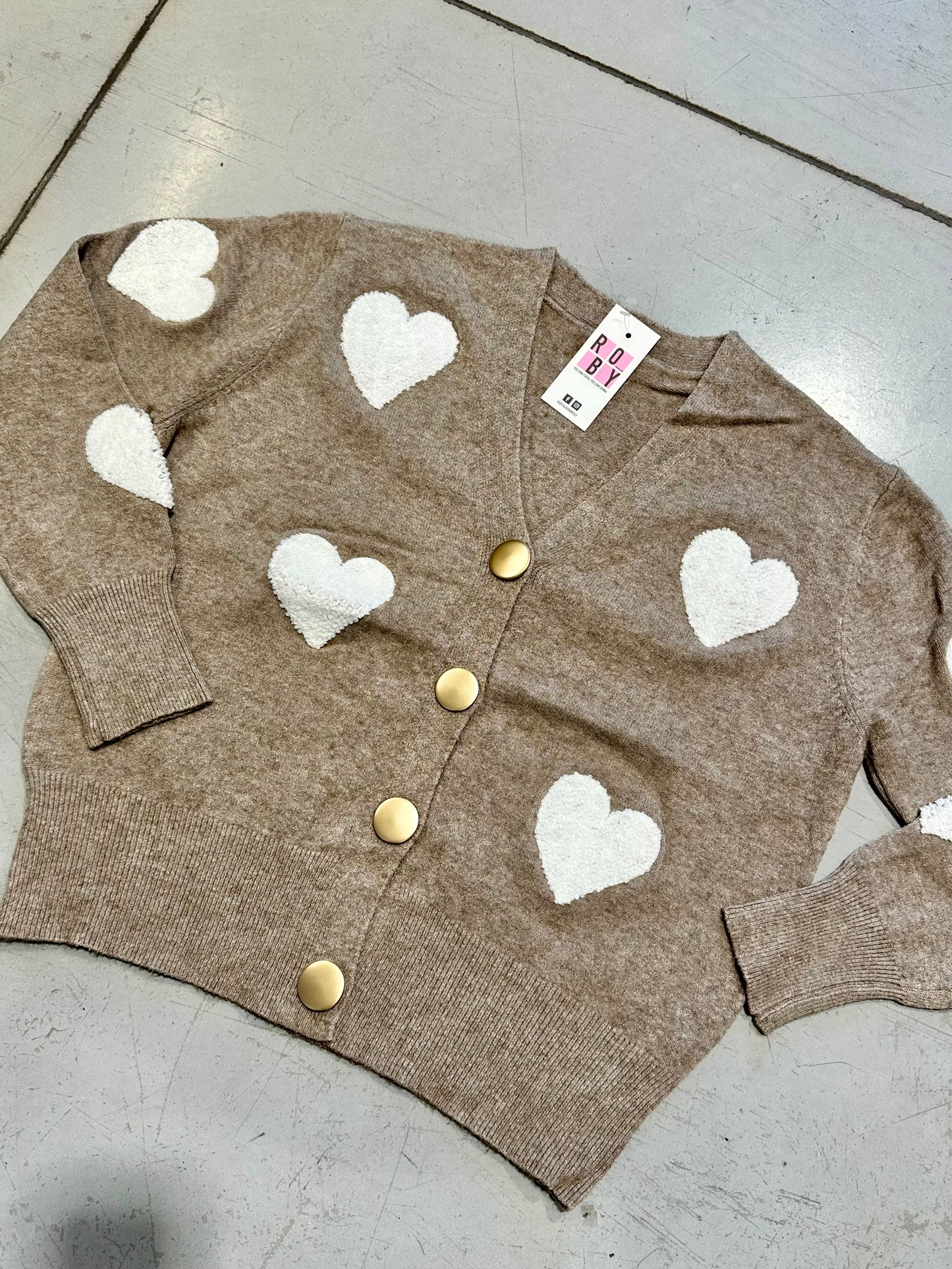CARDIGAN CUORI RILIEVO