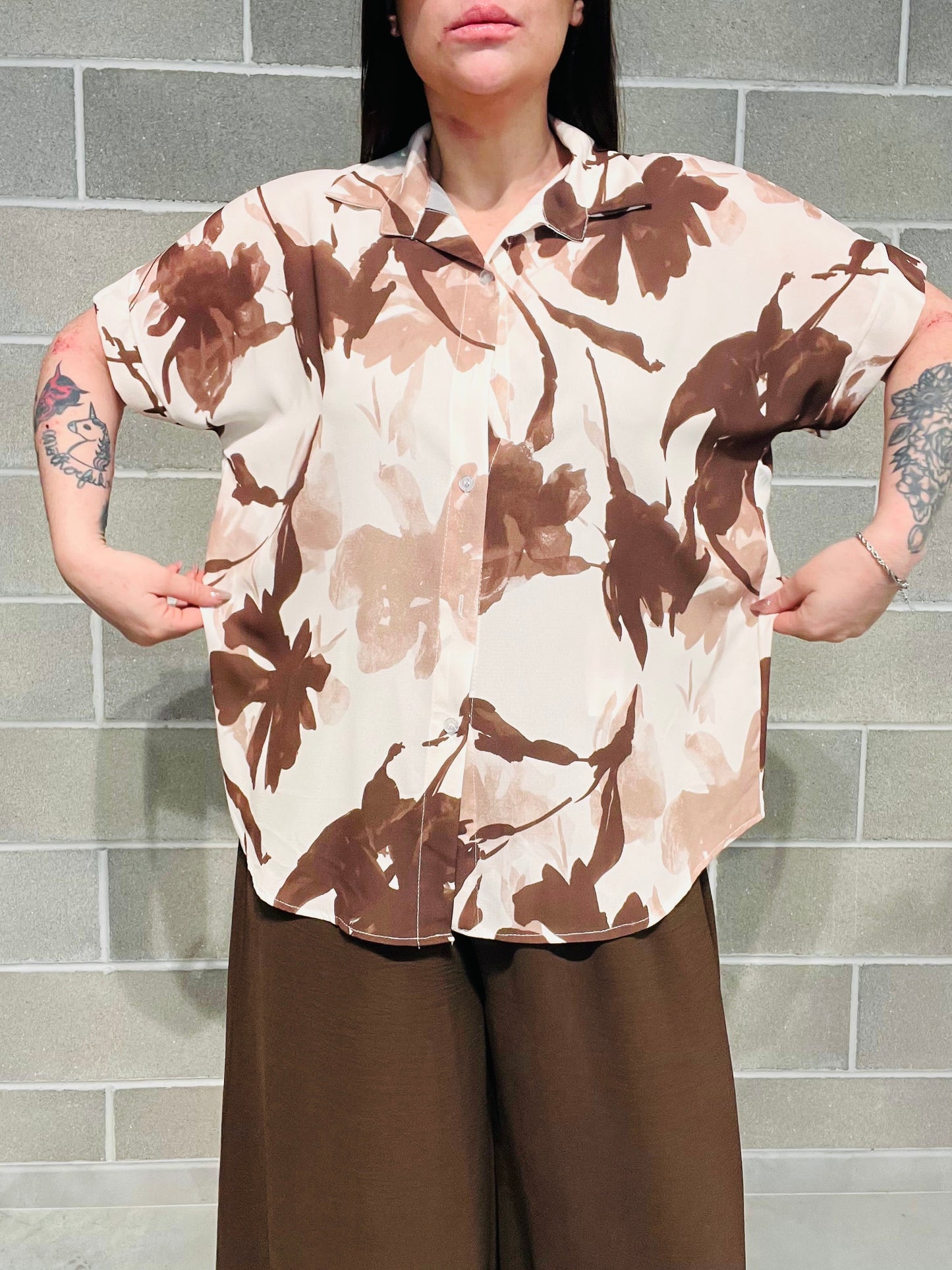CAMICIA FOGLIE CURVY