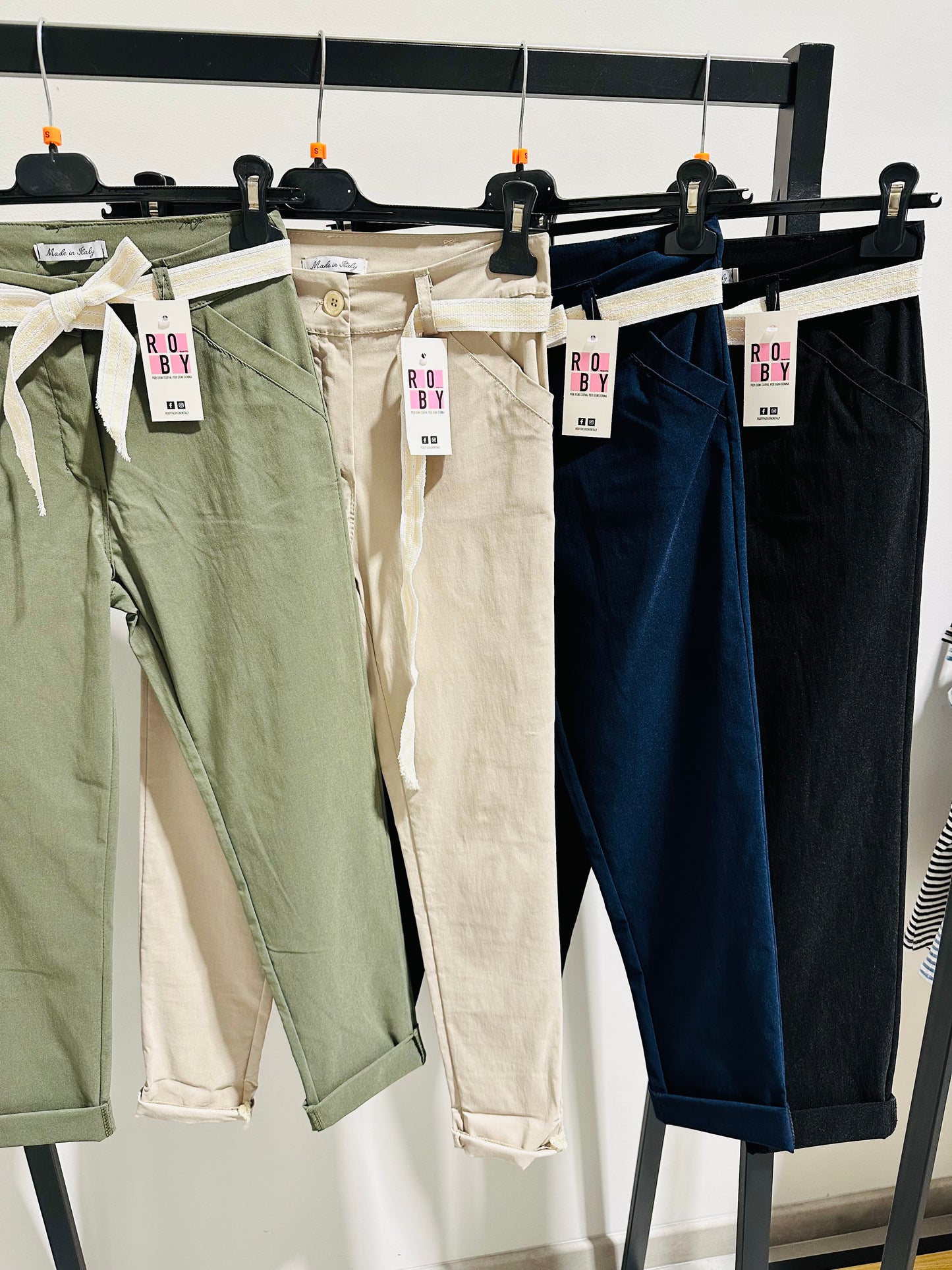 PANTALONI SKINNY VISCOSA ELASTICIZZATA