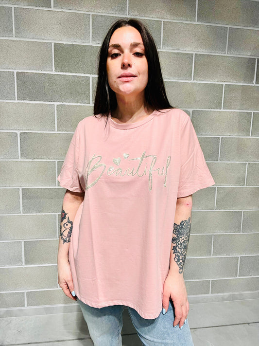 T-SHIRT ANNA “BEAUTIFUL” CURVY