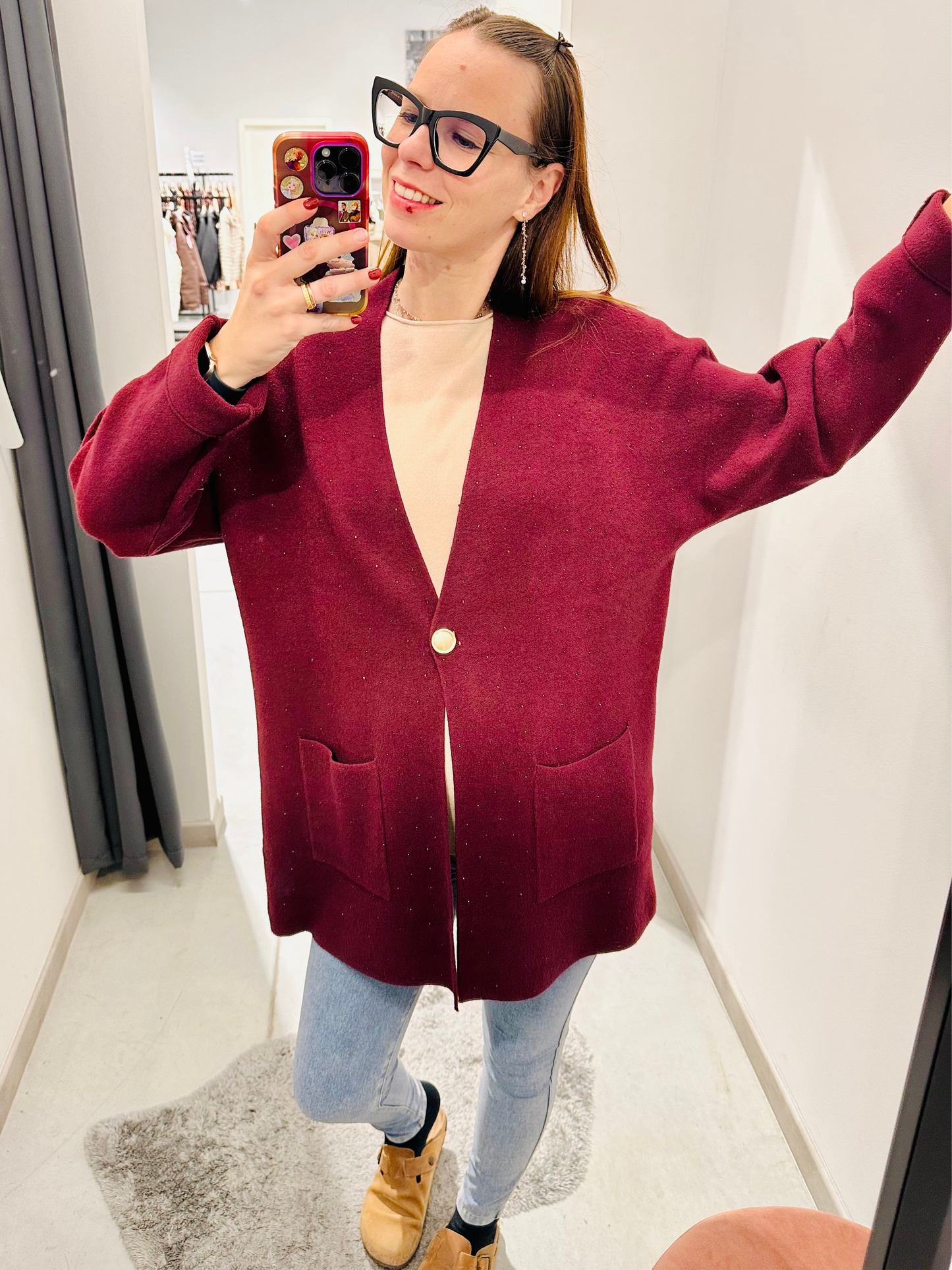 CARDIGAN BRILLANTINI CURVY