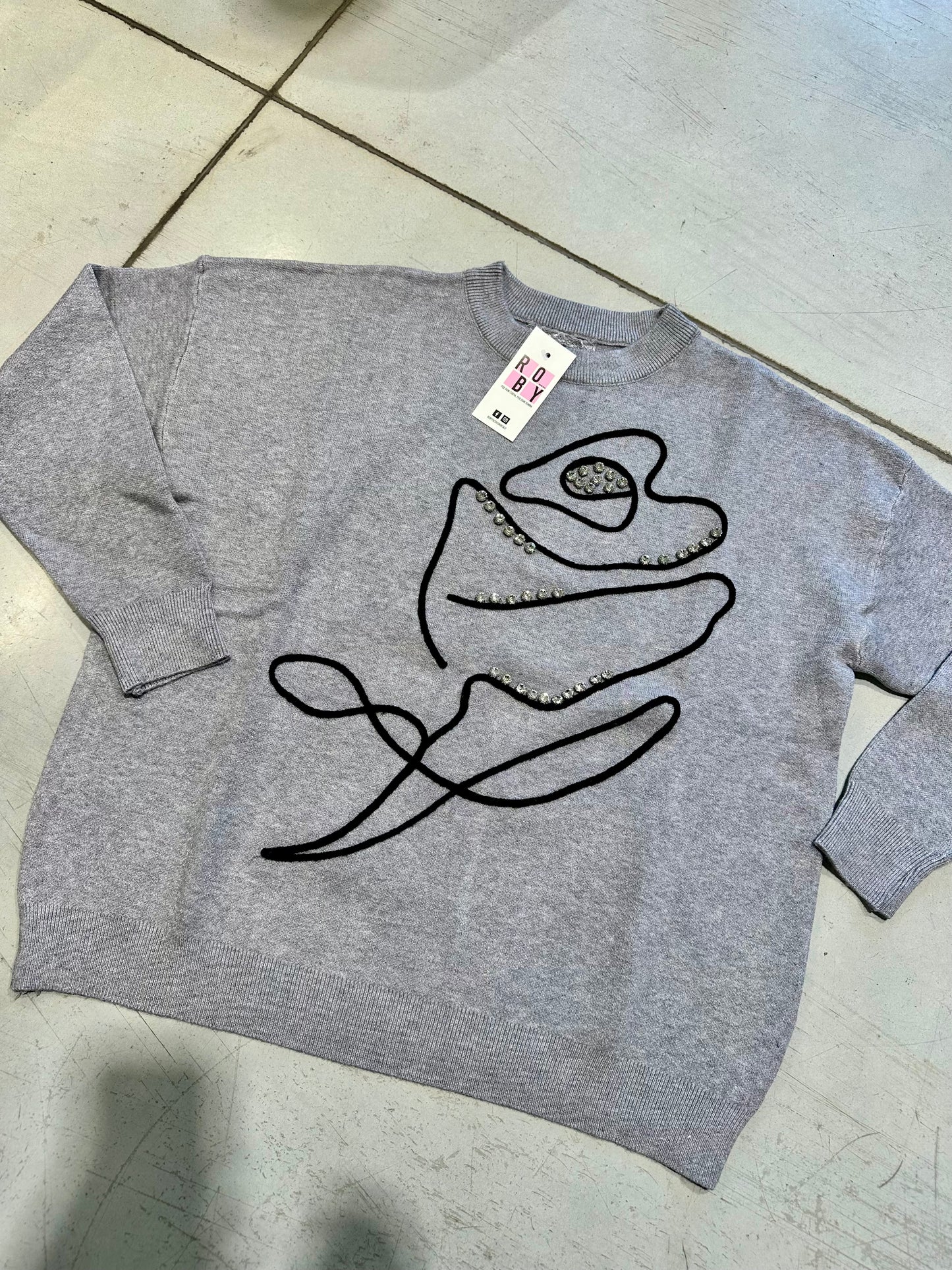 MAGLIONE ROSA e BRILLANTI