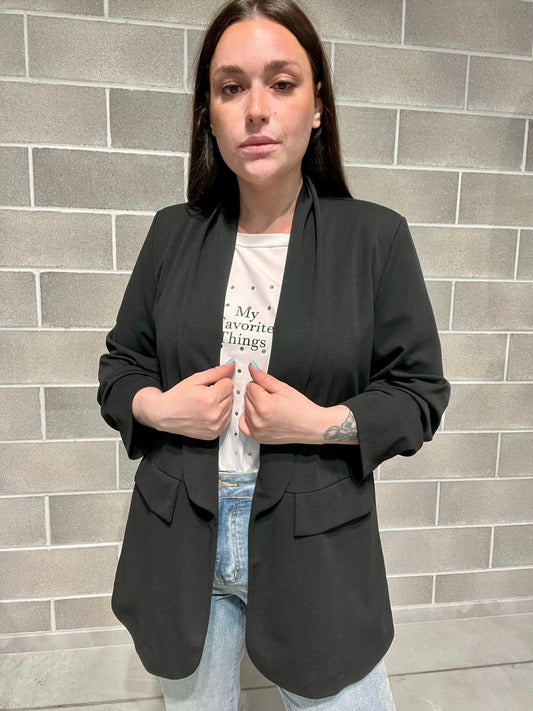 BLAZER MANICHE ARRICCIATE CURVY