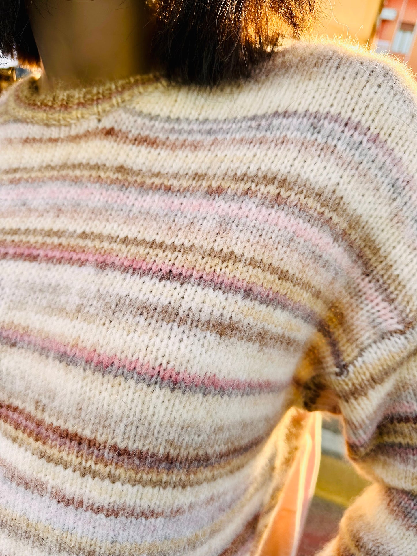 MAGLIONE RIGATO MISTO LANA