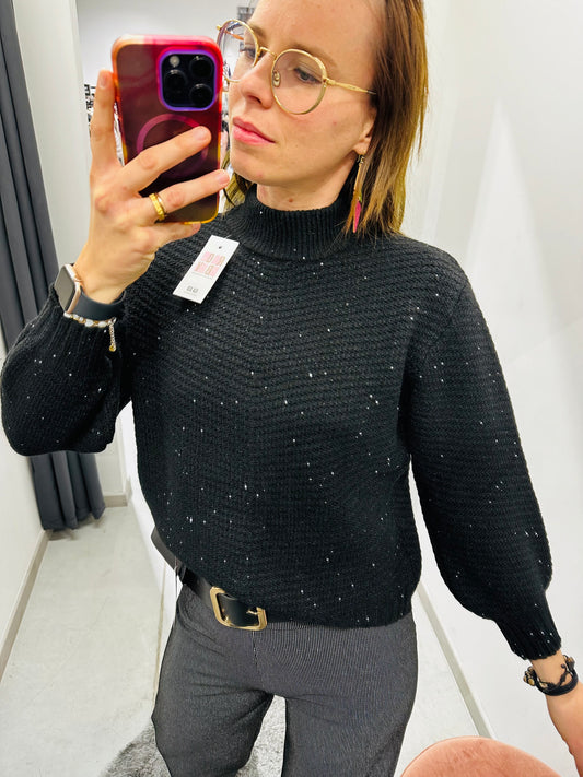 MAGLIONE CROP PAILLETTES