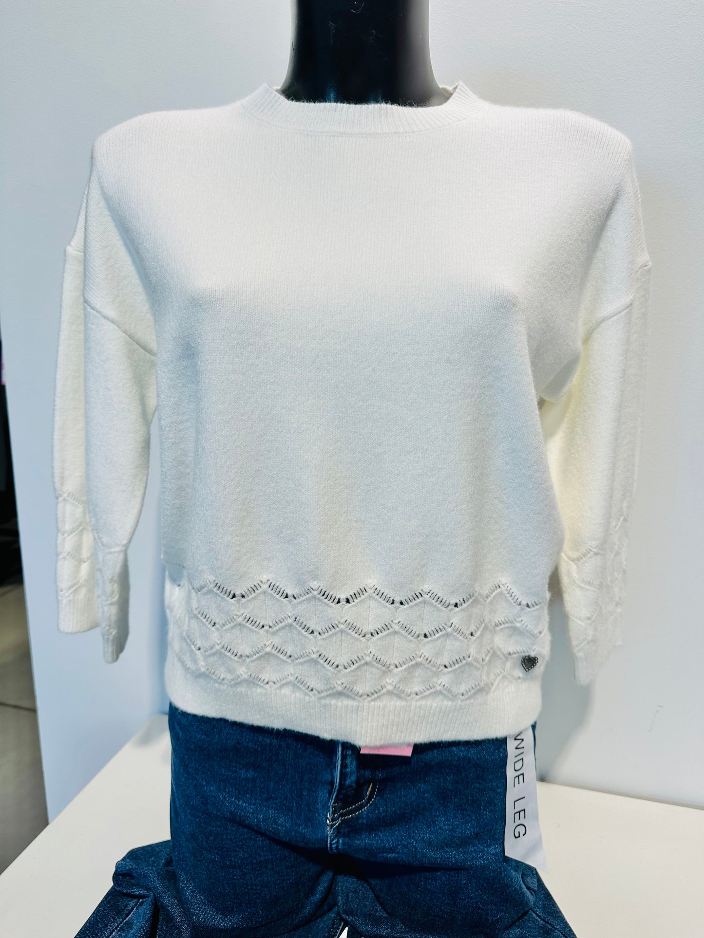 MAGLIONCINO TRAFORATO MANICHE 3/4