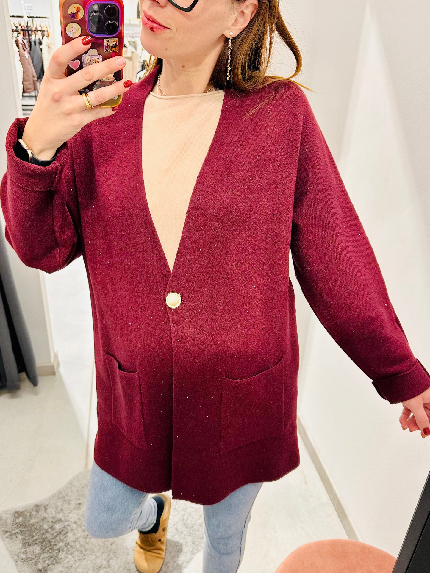 CARDIGAN BRILLANTINI CURVY