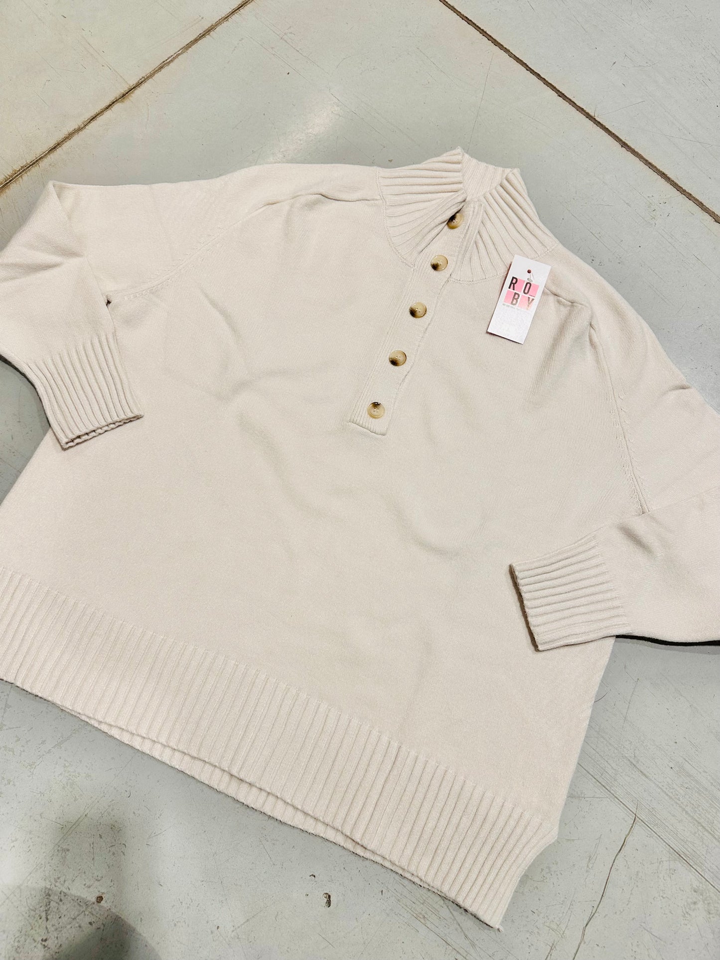 MAGLIONE LUPETTO BOTTONI CURVY